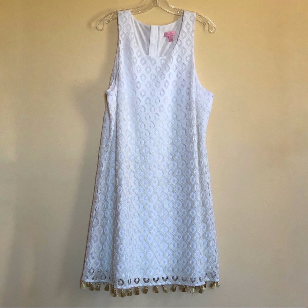 Lilly Pulitzer Gold Metallic Island Time Lace XL